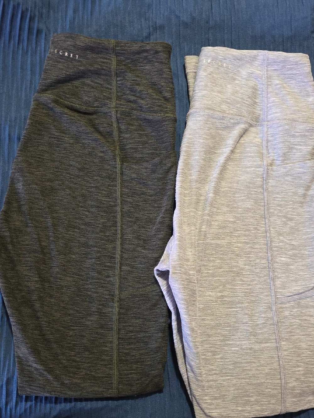 Victoria's Secret Dual-Pack High-Waist Leggings — Dark green/olive Light Heather